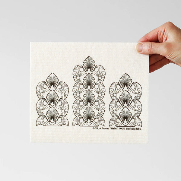 Dish cloth 17x20cm Helmi black