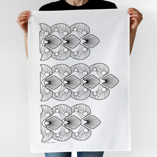 Kitchen towel 50x70cm Helmi black